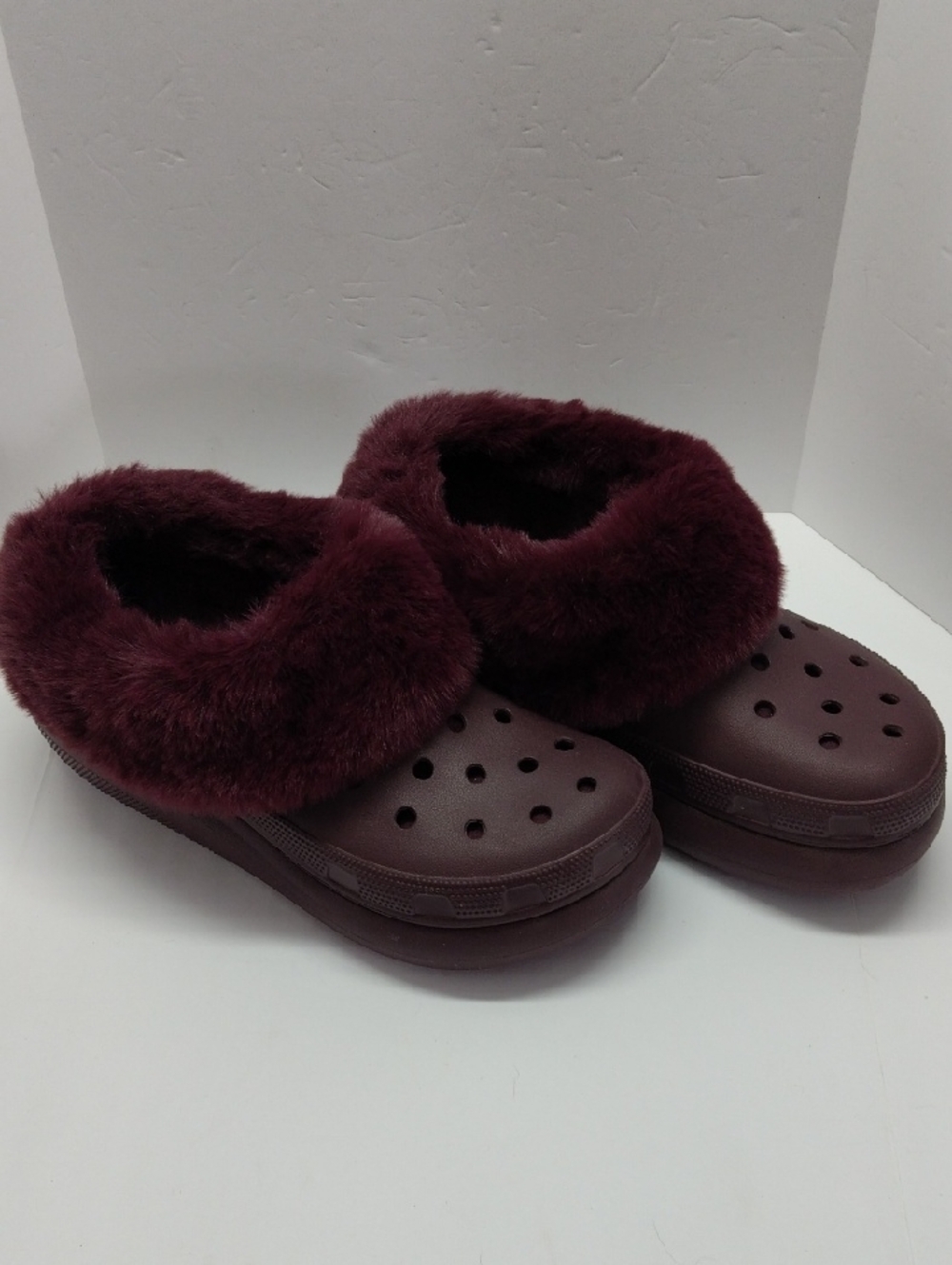 Platform crush-lined Crocs Dark Cherry